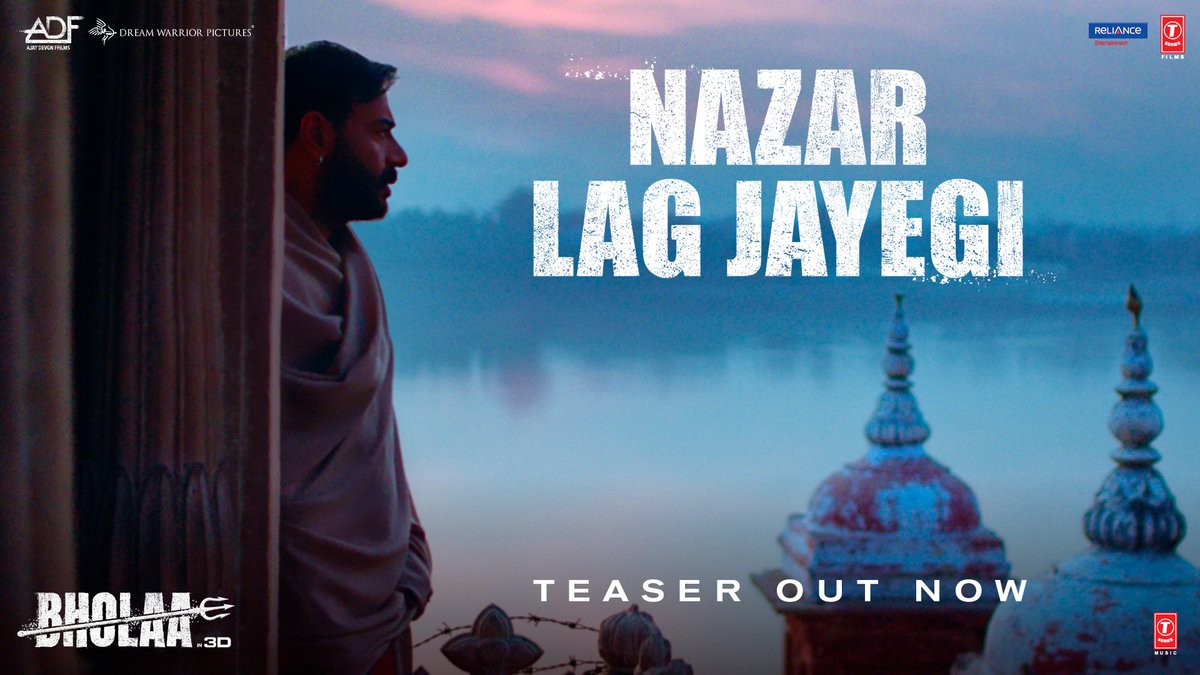 A cursed love story. #NazarLagJayegi song premiering tomorrow at 2:18pm #NazarLagJayegiTomorrow #BholaaIn3D #BholaaOn30thMarch #Tabu Amala Paul ⭐️ #VineetKumar Sanjay Mishra Gajraj Rao #DeepakDobriyal T-Series Ravi Basrur Irshad Kamil Javed Ali