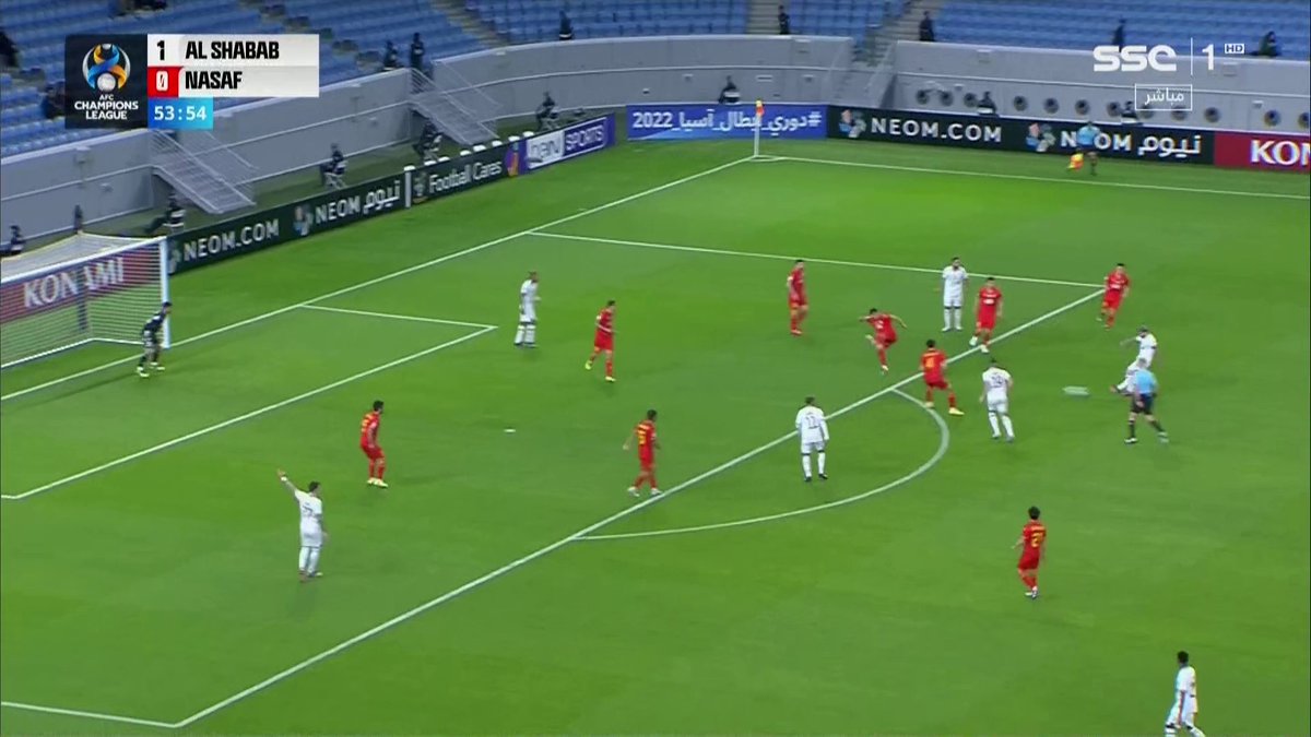 د55' الهدف الثاني لـ الشباب عن طريق بانيغا الشباب 2 × 0 ناساف #الشباب_ناساف | ⁦#SSC