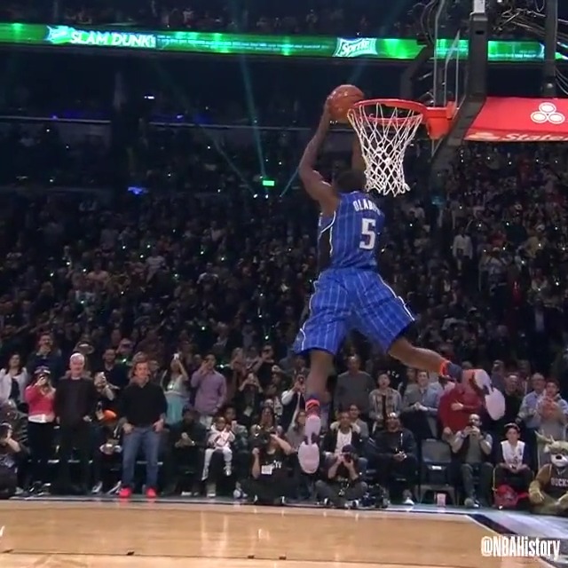 After Mac's last night... throw it back to 2015 when Victor Oladipo pulled off a 540 reverse of his own! #NBAVault #ATTSlamDunk #StateFarmSaturday
