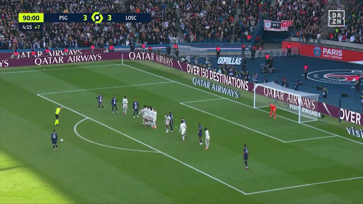 ／ ”神の子”が試合を決めた‼️ 物語の主役になる男🇦🇷 ＼ 90+5分にメッシの超絶FKが炸裂🔥 🏆2022-23リーグ・アン第24節 🆚PSG×リール 📺 #DAZN 見逃し配信