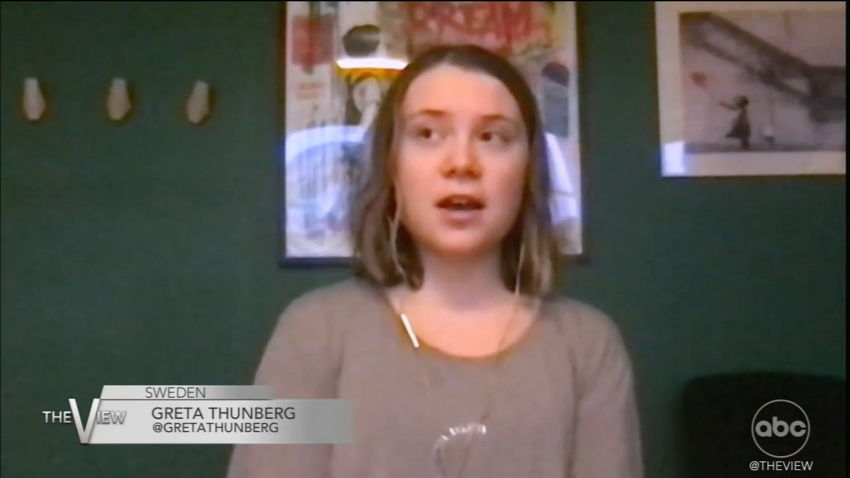 On The View, climate activist Greta Thunberg suggests "if we want to see real changes" climate activists can't "only [use] the legal methods." Adding: "We need to think outside the box because this is an existential crisis."