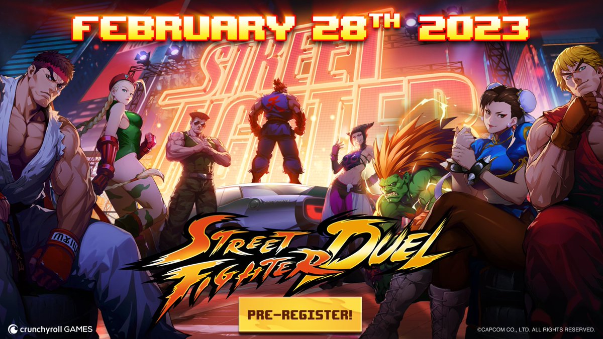 Get ready to defend the streets, World Warriors! Street Fighter: Duel launches for iOS and Android devices on February 28th! 👊🔥 Pre-register now: