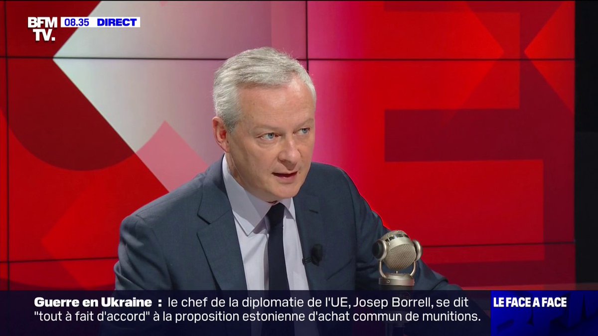 Bruno Le Maire (Bruno Le Maire) "maintient" que la France devrait sortir de l'inflation "d'ici l'été prochain"