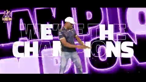 🎶 𝑾𝑬'𝑹𝑬 𝑻𝑯𝑬 𝑪𝑯𝑨𝑴𝑷𝑰𝑶𝑵𝑺 🎶 Wait for this season's chartbuster anthem is over!✨ It's time to groove to the sizzling beats of We're The Champions sung by the champion Dwayne DJ Bravo 🎵 @BjSportOfficial #PurpleForce #WeTheGladiators #HBLPSL8