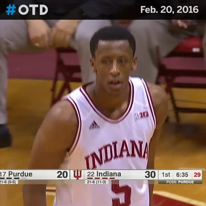 Never a bad day to revisit a win over Purdue. #OTD in 2016, Troy Williams helped lead Indiana Basketball past No. 17 Purdue.