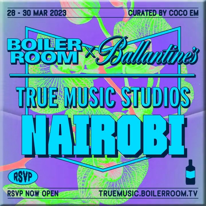 We’re back in Nairobi for another edition of Boiler Room x Ballantine's True Music Studios, this time curated by Coco Em. Full Programme TBA. Sign up for access to tickets: