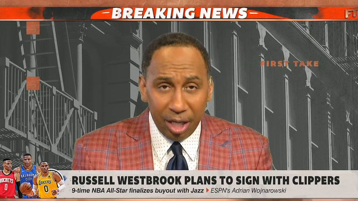 .Stephen A Smith is LOVING Russell Westbrook to the Clippers 👏