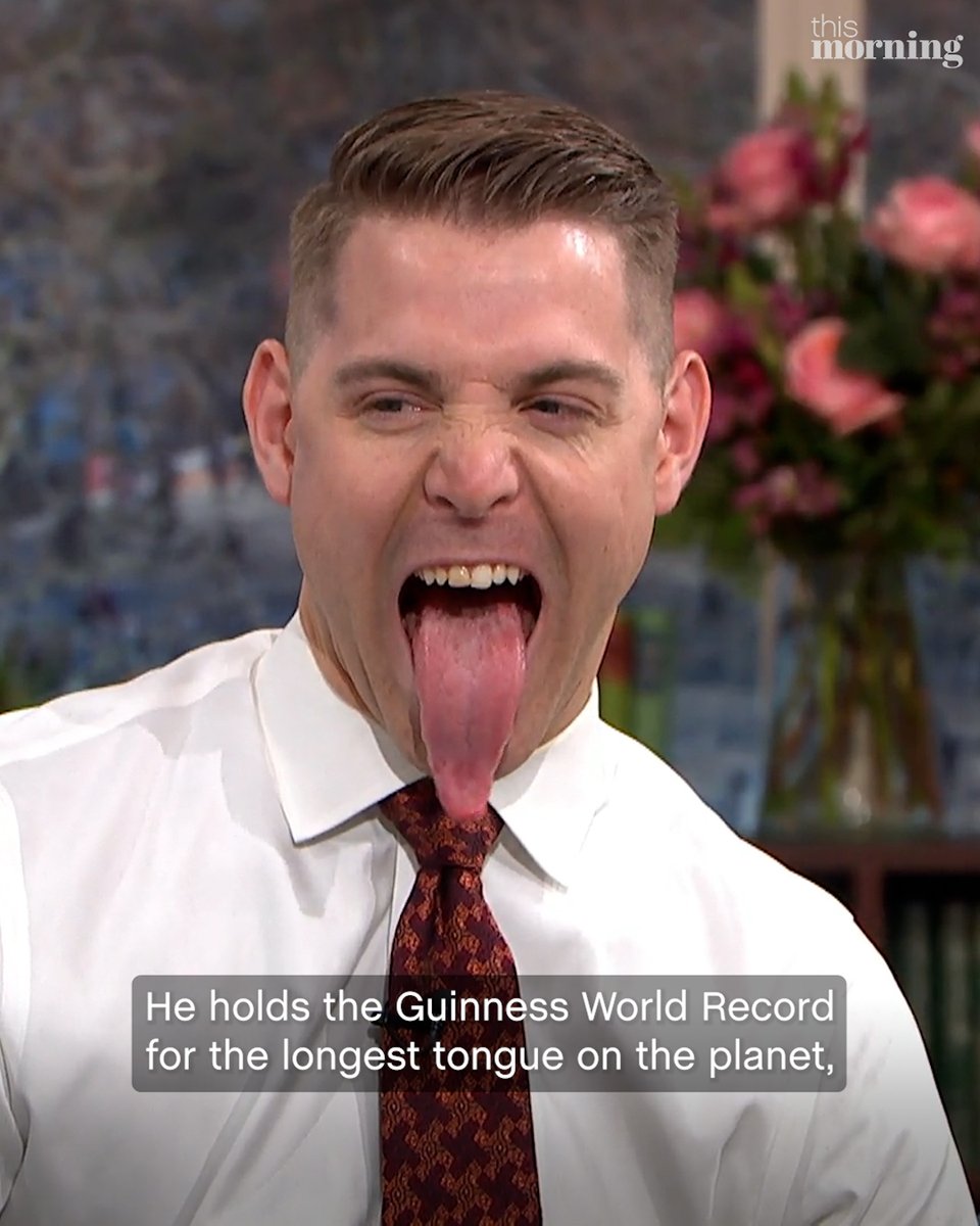 Meet the Guinness World Record holder for the world's longest tongue! 👅