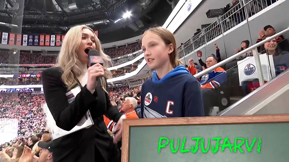 P-U-L-J- ...... 🤔 This young Edmonton Oilers fan NAILS the spelling of Jesse Puljujarvi's (jesse puljujärvi) last name and even he's impressed. 👍 (🎥: Edmonton Oilers)