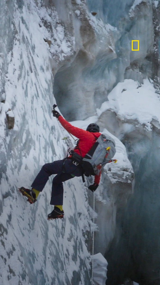 In order to stay out of the wind, DWAYNE FIELDS FRGS must venture deep into a crevasse. #SevenToughestDays
