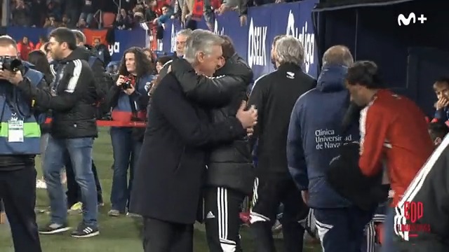 ''Vamos a jugar la final de Copa''. Ancelotti 🤝 Jagoba. #ElDíaDespués