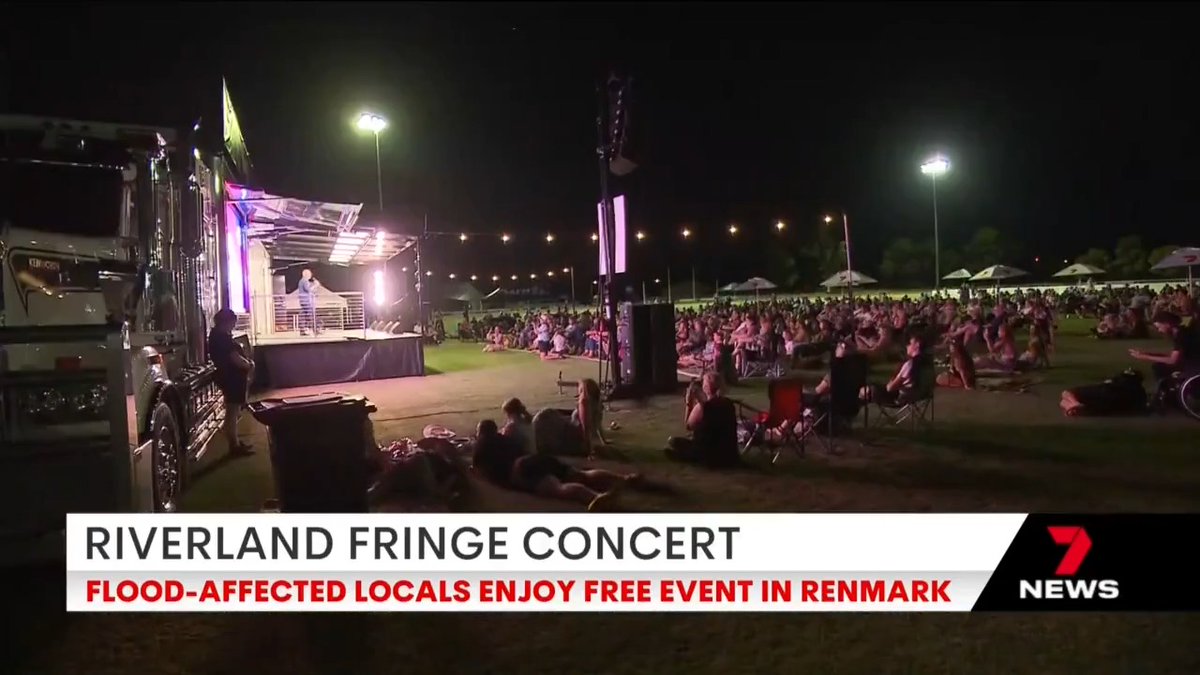 Flood-affected Riverland communities have been treated to a free star-studded Adelaide Fringe concert. 7NEWS Adelaide at 6pm | Amelia Mulcahy #7NEWS