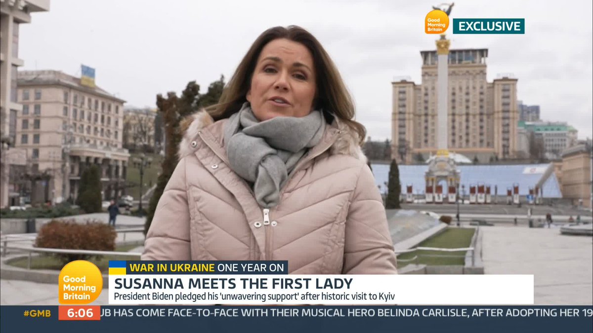 'How important is the US President's visit?' Susanna Reid asks Ukraine's First Lady Olena Zelenska / Олена Зеленська who welcomed Joe Biden to Kyiv.