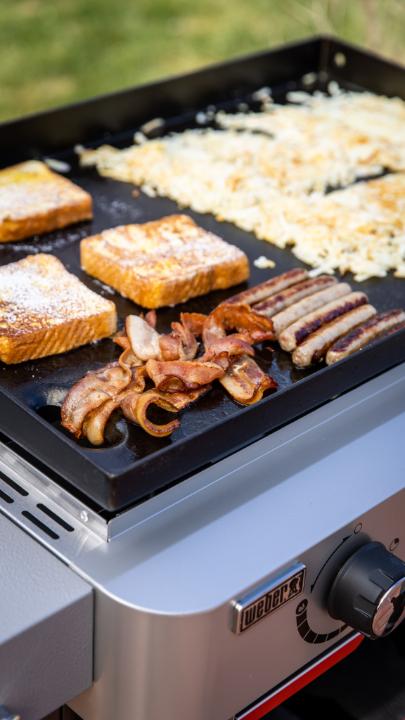 The wait is over. The new Weber griddle is here! With a specially engineered 3-burner system, this high-performance griddle is designed to provide fast, even heat from edge to edge making the possibilities endless. Check out our 28" now, 36" coming soon: