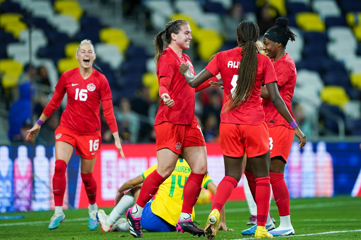 The delivery, the header 👏 An emphatic opener from Vanessa Gilles to our #SheBelievesCup win v. Brazil 🇧🇷 🎥: OneSoccer