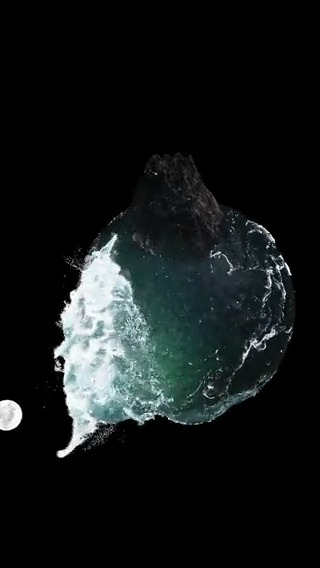 Stunning Visualization of the Moon's Gravitational Pull. Don't miss the tsunami at the end! Animation by Vinny Ravuri: Instagram/drmadness3d