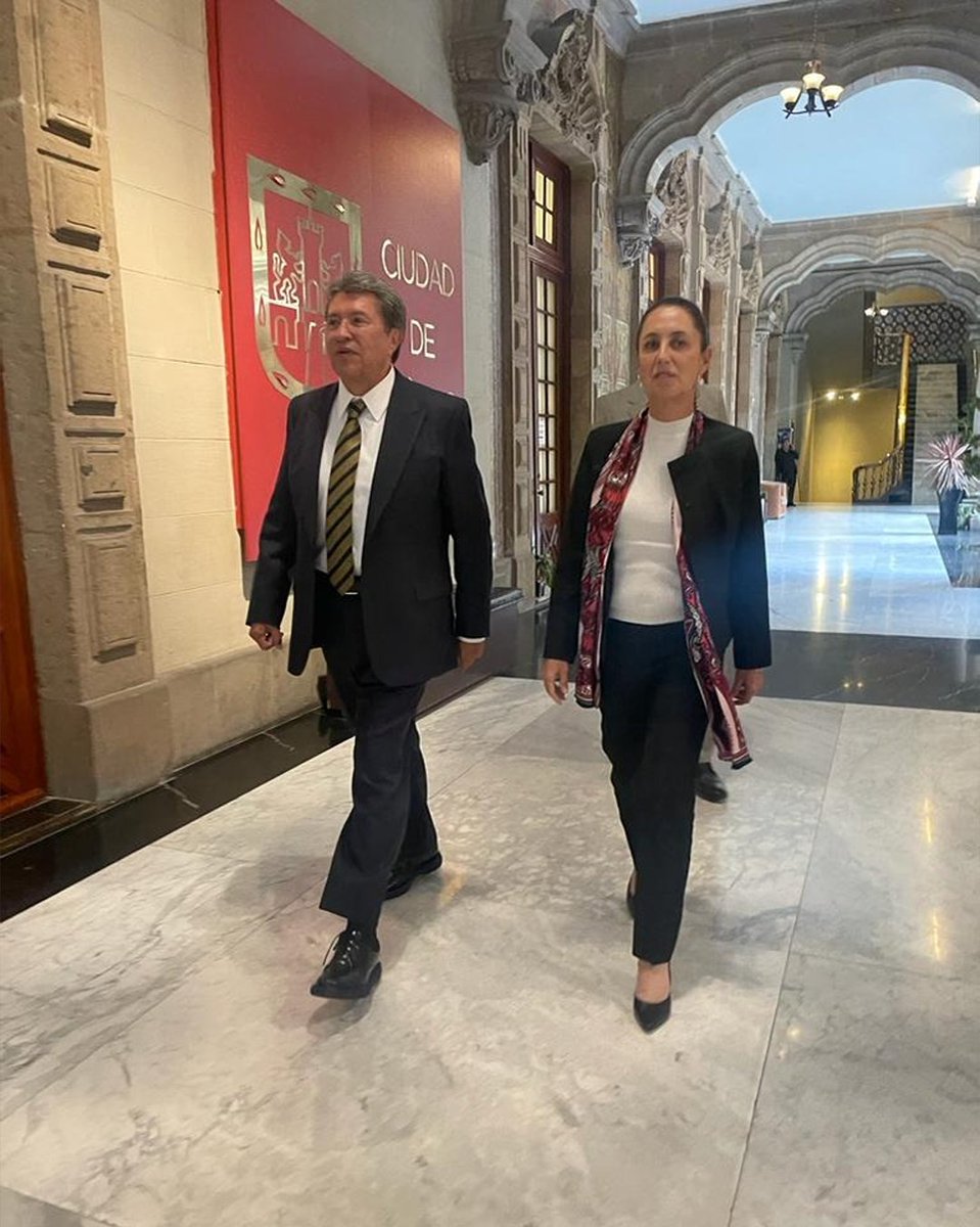 Una reunión amigable, la que sostuvimos hoy con la jefa de Gobierno @claudiashein. La cortesía política, la diplomacia y las buenas formas son acciones que siempre debemos privilegiar.