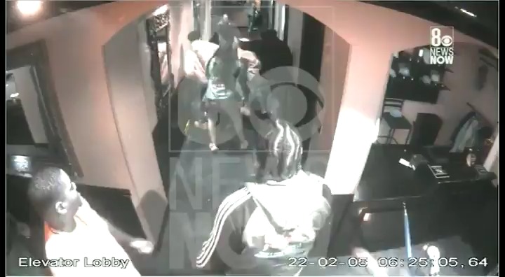 #BREAKING: Video evidence in the battery case involving New Orleans Saints running back Alvin Kamara, Cincinnati Bengals cornerback Chris Lammons and two others includes this surveillance of a brawl in a hallway outside of a Las Vegas nightclub. More: