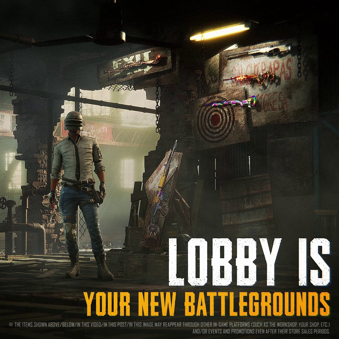 A lobby isn't just a Lobby - it's your personalized area to show off your trophies earned throughout your fiercest battles on the Battlegrounds. Are you ready to show'em off to your fellow squad members? #PUBG #BATTLEGROUNDS