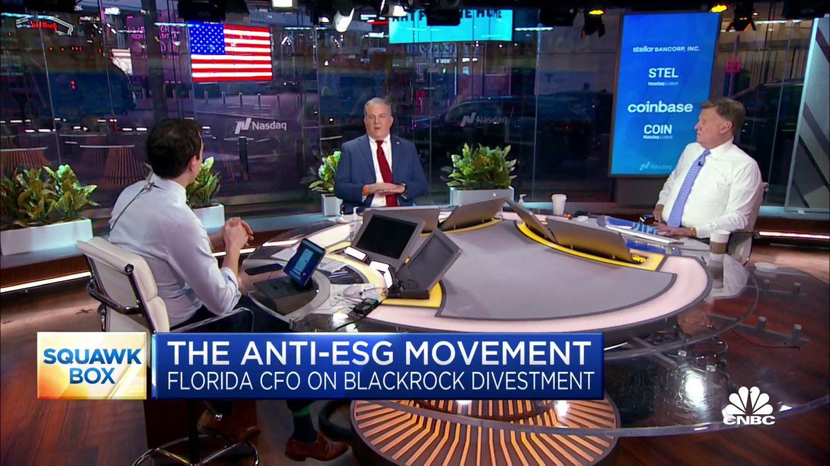 "Do what you want with your own money, but I care about returns," says Florida CFO Jimmy Patronis on the BlackRock divestment decision. "I'm seeing dollars being siphoned off. Individuals like Larry Fink are using the State of Florida's money for a social agenda."