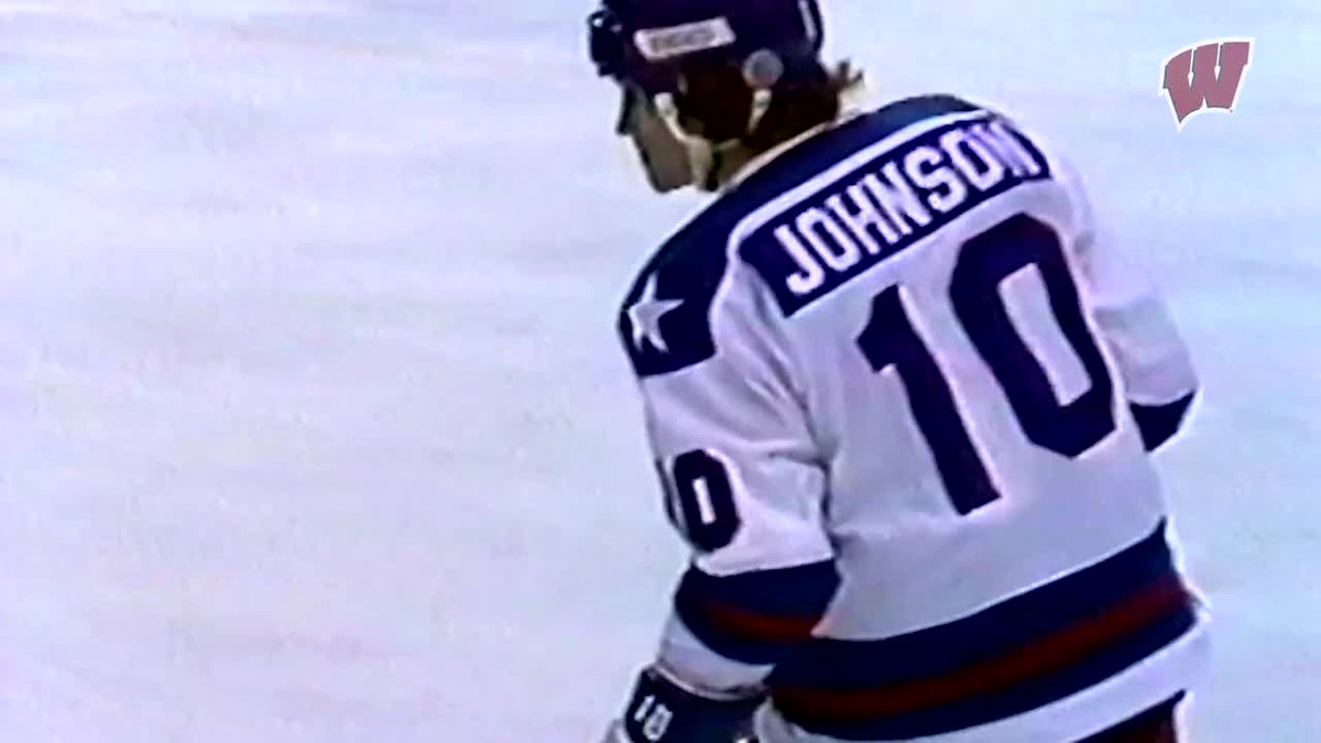 "He's the one who made big plays when they were necessary." 43 years ago Coach Johnson was clutch for @USAHockey, scoring two goals in the #MiracleOnIce game! #Badgers || #OnWisconsin