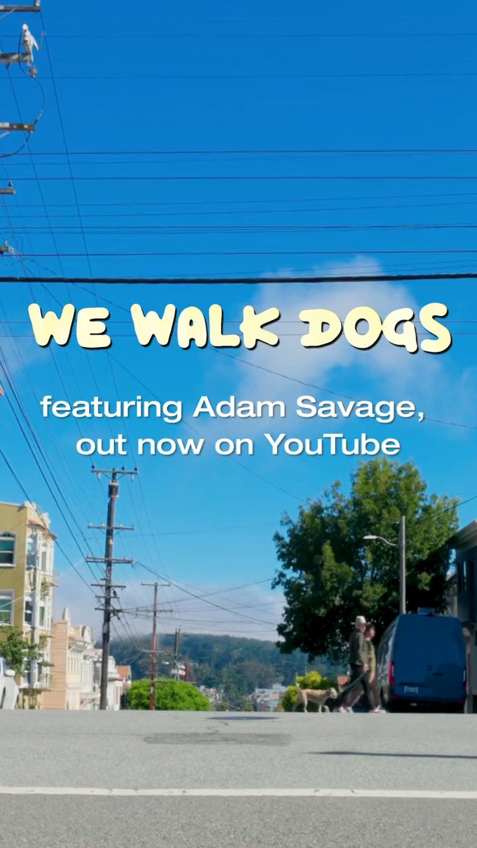 Our first episode of WeWalkDogs, featuring Adam Savage and his dog, Maggie, is out now! Adam Savage Full video:
