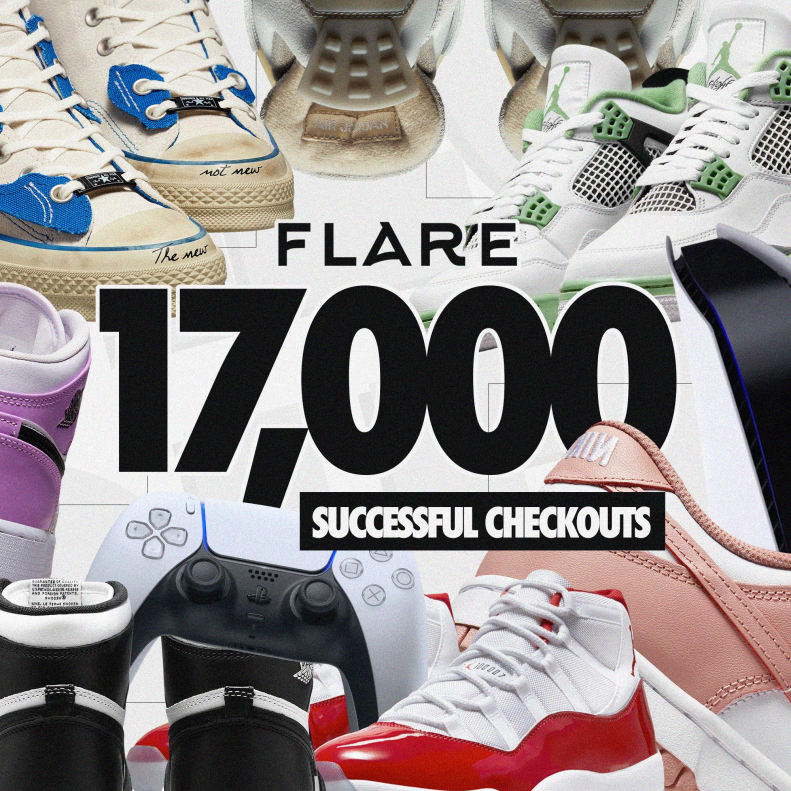 Flare 4.0 BETA OUT FOR OUR USERS. ⏰ — 17,000+ CHECKOUTS since the 4.0 start ⁉️💣+ thousands of Playstation 5s in the past days 😈 Our innovative features clearly put us above our competition. We hunt for success. LIKE &amp; RETWEET FOR 12 MONTHS KEY 🔑