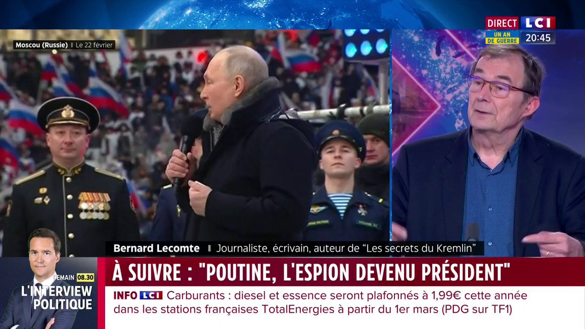 🔴🗣️ Discours de Poutine : "Les gens qui sont là à applaudir on les paye", explique Bernard Lecomte à Ruth Elkrief dans #UnOeilSurLeMonde sur #La26