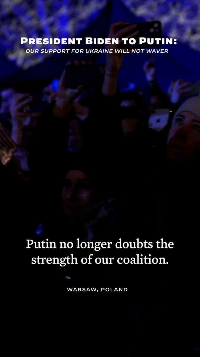Our support for Ukraine will not waver, NATO will not be divided, and we will not tire.