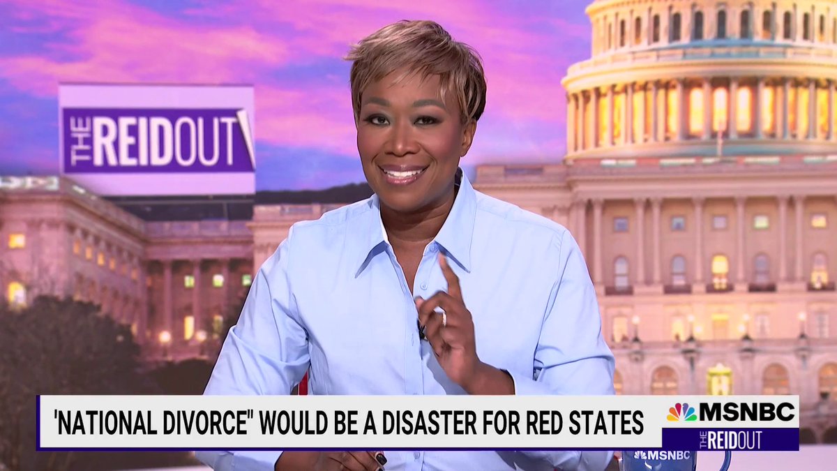 .Joy Reid (Unemployed Former Host Parody Account) on why a "national divorce" would be a disaster for red states. #TheReidOut
