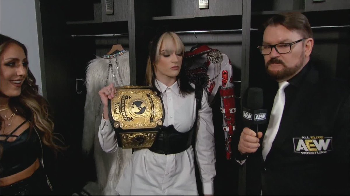 Who does #AEW Women's World Champion JAMIE HAYTER think is deserving of a title shot? Dr. Britt Baker, D.M.D. Ruby Soho SARAYA #AEWDynamite is LIVE on TBS!