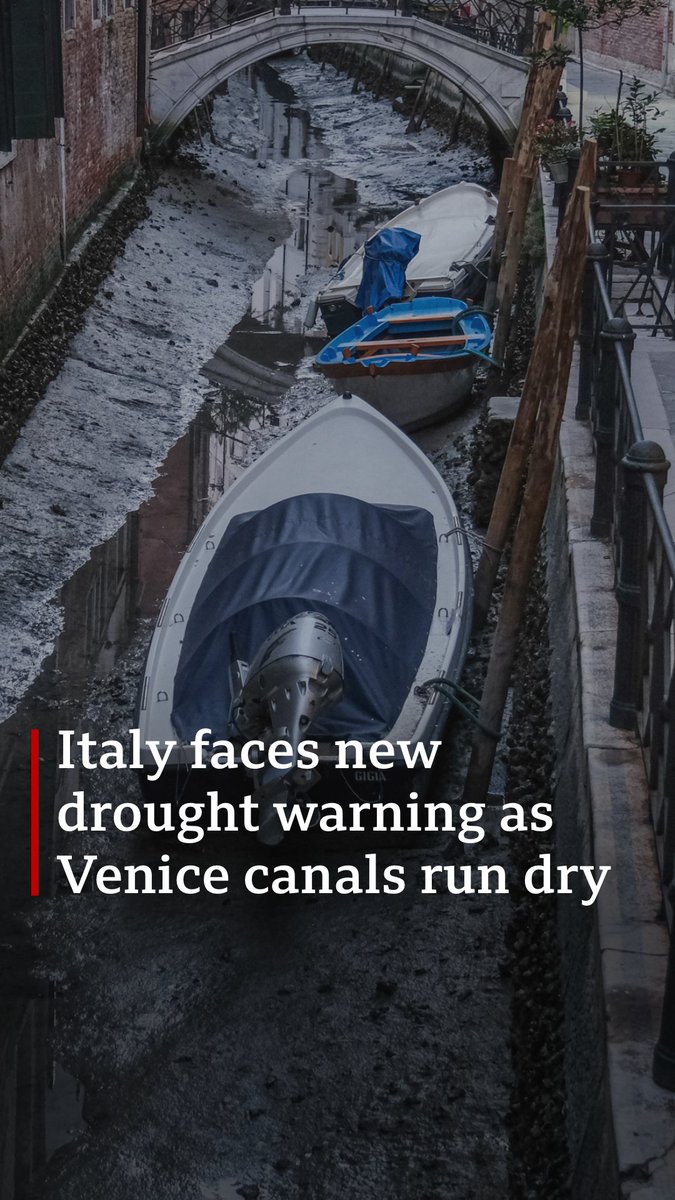 Venice's iconic canals are running dry, making it impossible for the city's famous gondolas and water taxis to navigate the waterways But why is this happening in a city usually more concerned with flooding? More ➡