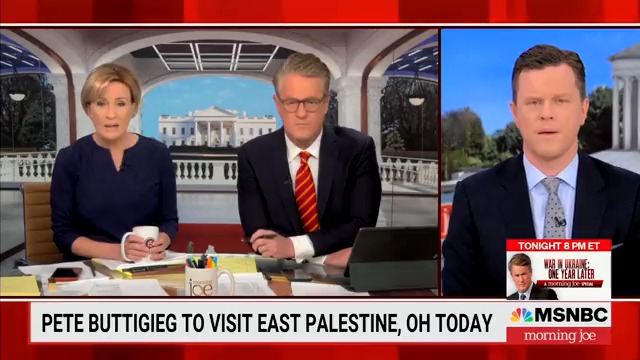MSNBC: Buttigieg "should have gone [to East Palestine] sooner — and the White House should have done a better job."