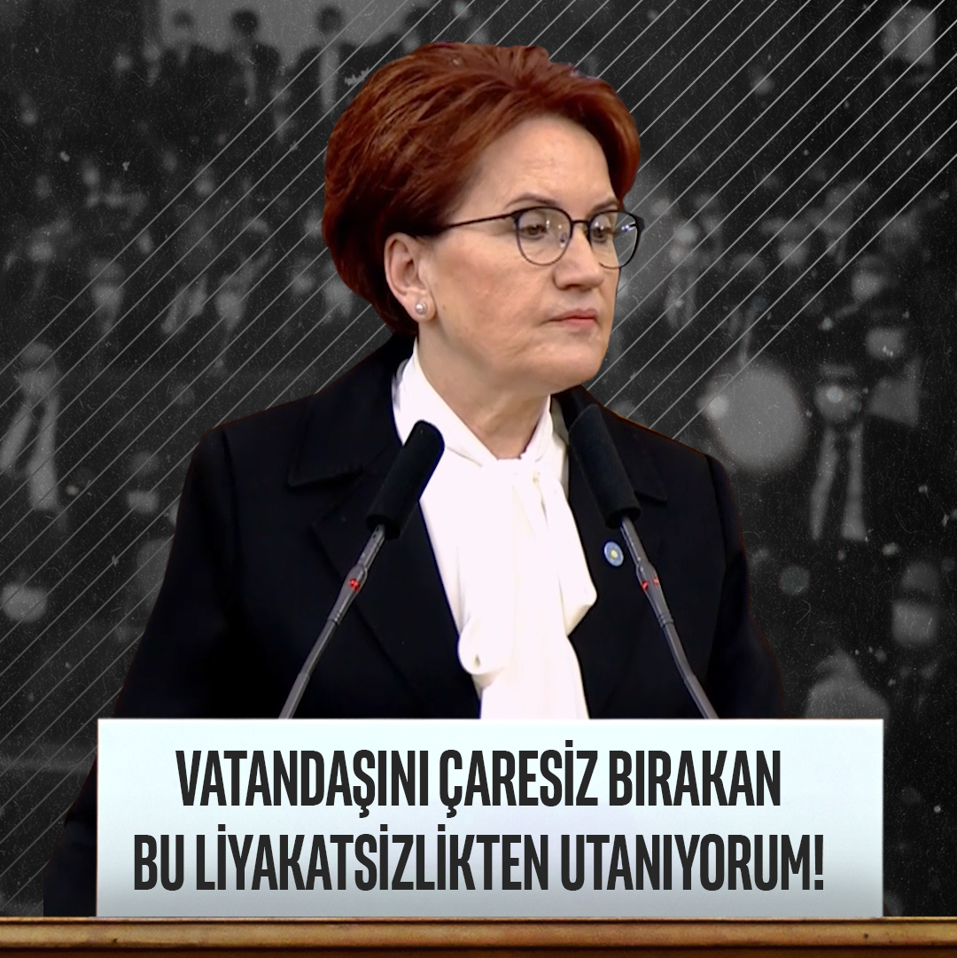 İktidar, karar mercii olduğu kadar aynı zamanda sorumluluk merciidir. Ancak Ak Parti iktidarında hiç kimse sorumluluk almıyor, hiç kimse hesap vermiyor. Bir Allah’ın kulu bile istifa etmiyor. Onlar zerre utanmıyor ama ben bu ciddiyetsizlikten utanıyorum!
