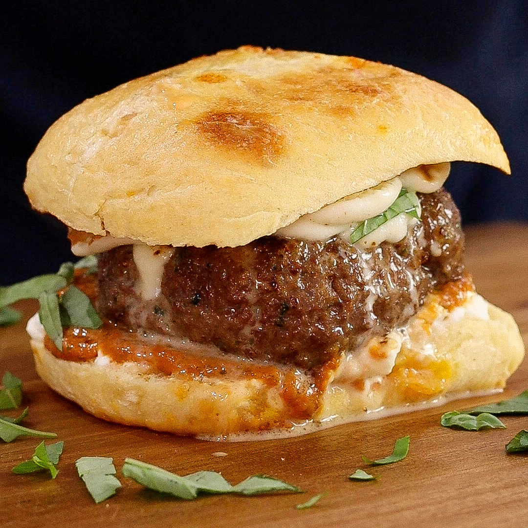 Meatball Marinara Burger...Lirim has some explaining to do 👀😉