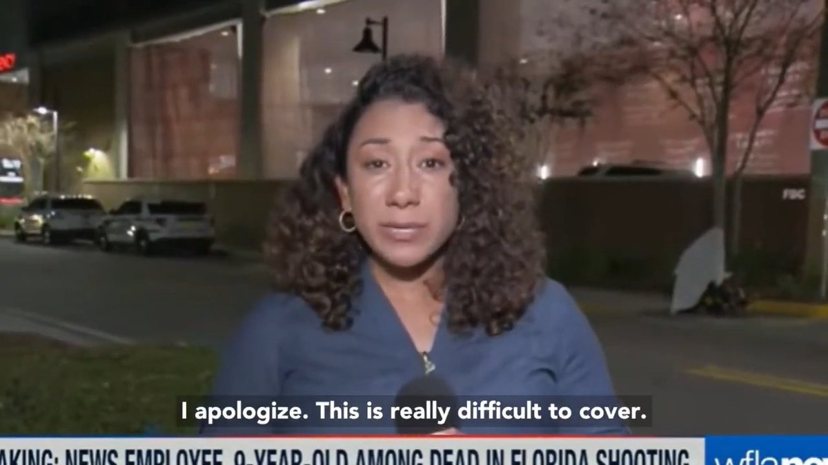 A local TV reporter broke down as she covered the fatal shooting of a fellow reporter, Dylan Lyons, who was on the job covering a different shooting in Florida. "This is every reporter's absolutely worst nightmare." No one should fear being shot at work. Period.
