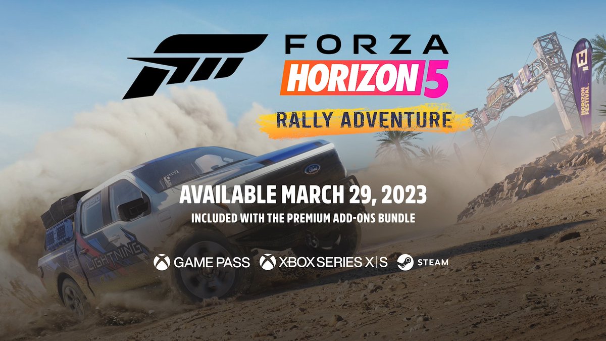 Get your tires muddy. The Forza Horizon 5 Rally Adventure is here.