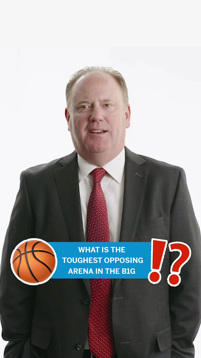 Which opposing arena is 𝘁𝗵𝗲 𝘁𝗼𝘂𝗴𝗵𝗲𝘀𝘁 to coach in? 🔊👂 Our Big Ten Men's Basketball head coaches let us know: