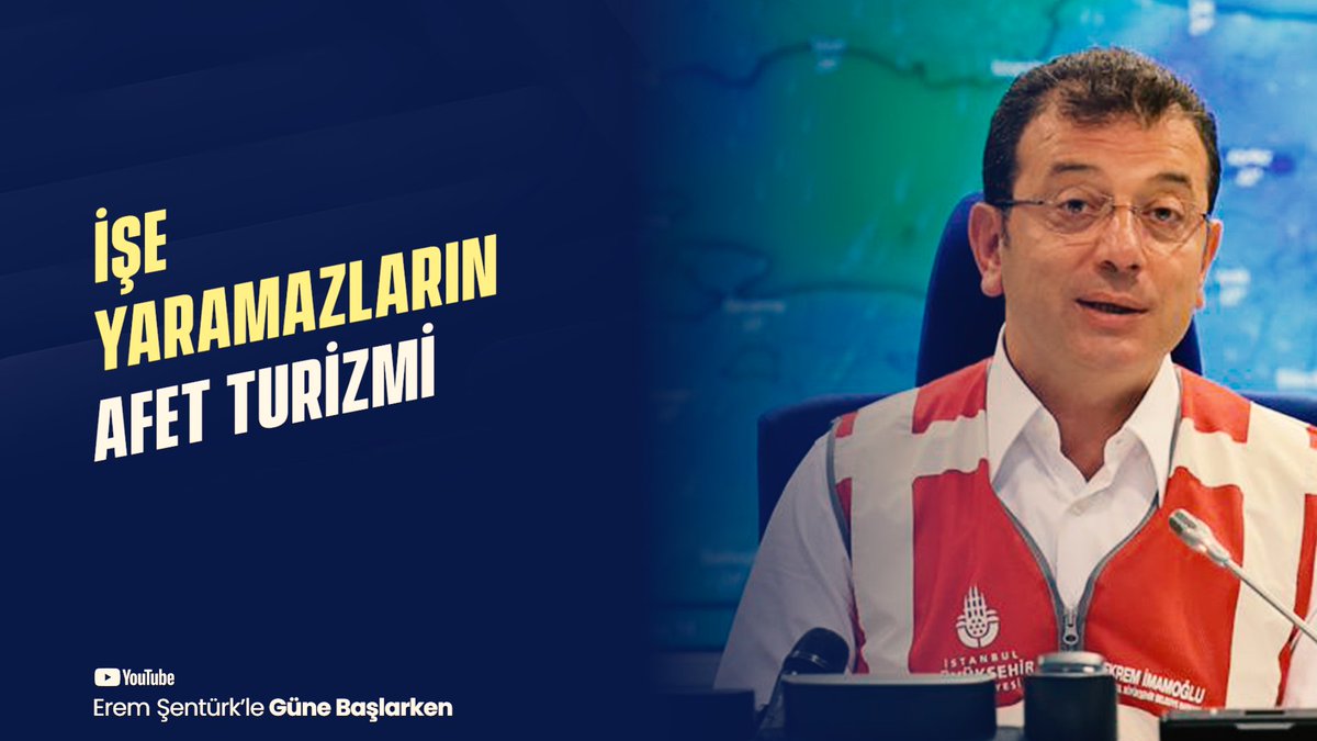 AFET TURİZMİ YASAKLANSIN Bir tarafta, şehrin suyuna, yemeğine hayvanların bile yemine koşturanlar diğer tarafta, afet turizmine soyunan, her afette kameraların karşısına yelekle çıkan sürekli “mış” gibi yapan sosyal medya belediyesi var.