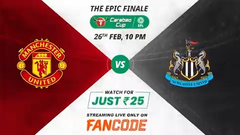 .FC Barcelona yesterday! Now Manchester United meet Newcastle United this Sunday, in an #EpicFinale. Watch #CarbaoCupFinal LIVE &amp; Exclusive only on FanCode! 👉