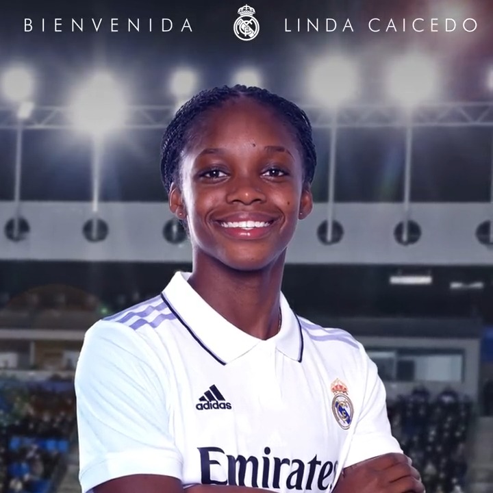 😁 ¡linda__caicedo11 ya es madridista! 👋 #WelcomeLinda