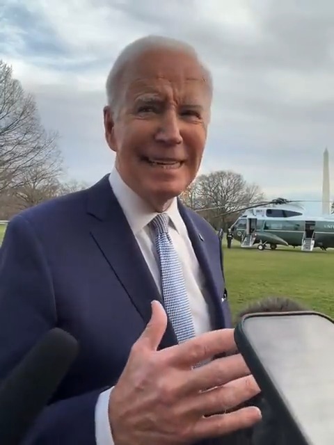 Q: "Are you planning on traveling to East Palestine?" BIDEN: "At this moment not. I was, I did a whole video, I mean, uh, you know, the uh, what the hell? Zoom. All I can hear every time I think of Zoom is that song of my generation, 'Who's Zoomin' Who?'"