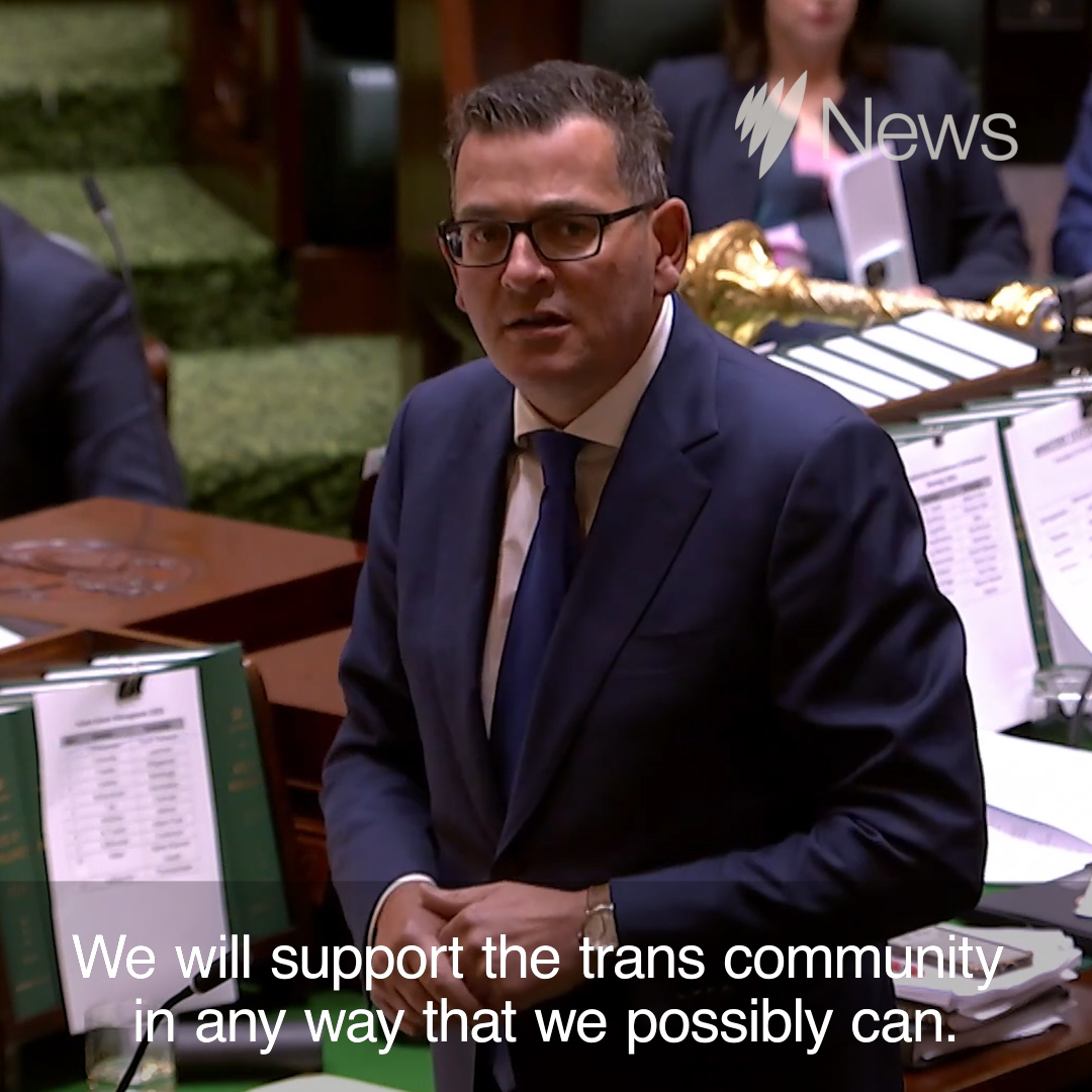 'That is settled': Victorian Premier Dan Andrews says the government's support for the trans community, adoption equality, and access to abortion are non-negotiable. Read more: