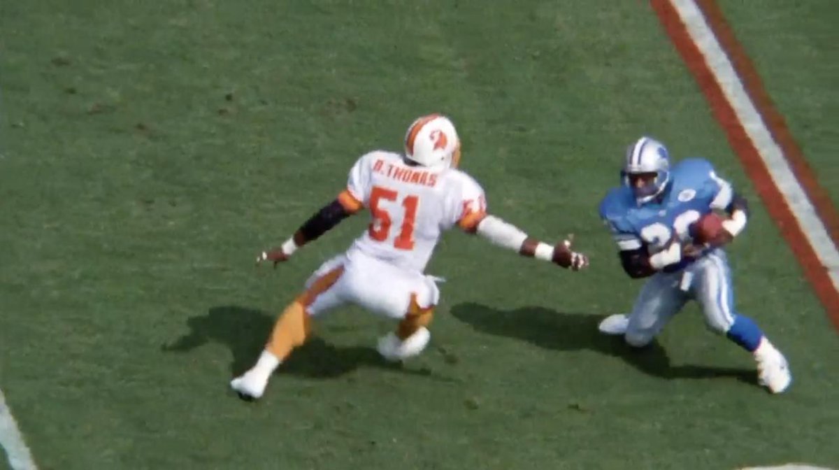I’m pretty sure I just witnessed Barry Sanders violate the laws of physics at least a dozen times ...