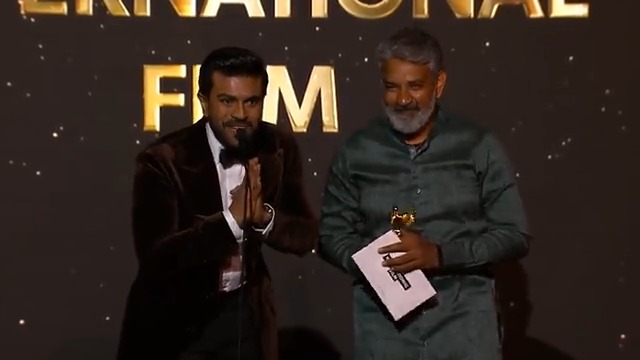 And the HCA Award for Best International Film goes to… RRR #RRR #RRRMovie #RamCharan #SSRajamouli #NTRamaRaoJr #HCAFilmAwards #BestInternationalFilm
