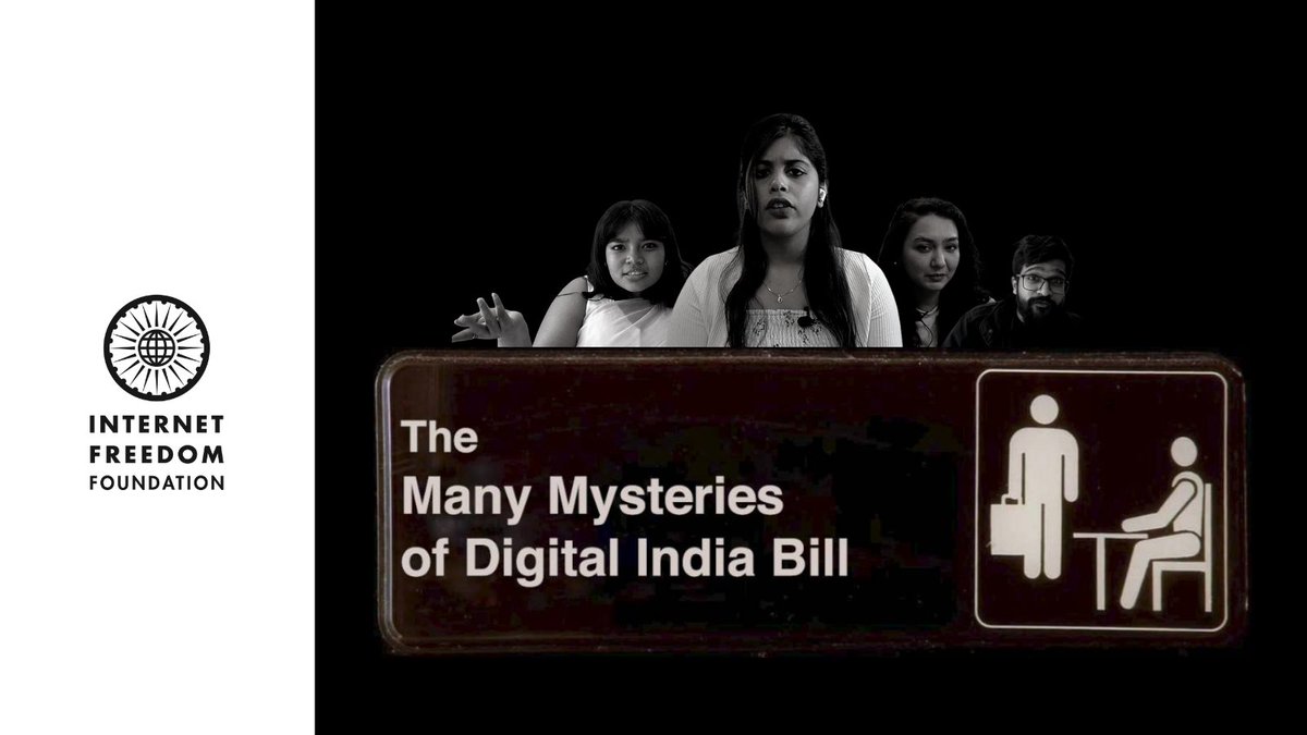 The one thing we’ve been talking about at the IFF office? The mystery of the “Digital India Bill”. It’s got drama, intrigue, will-they-won’t-they tension, and (literal) he-said-she-said. 1/2