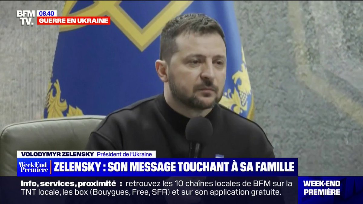 Le président ukrainien, Volodymyr Zelensky était au bord des larmes ce vendredi en parlant de sa famille