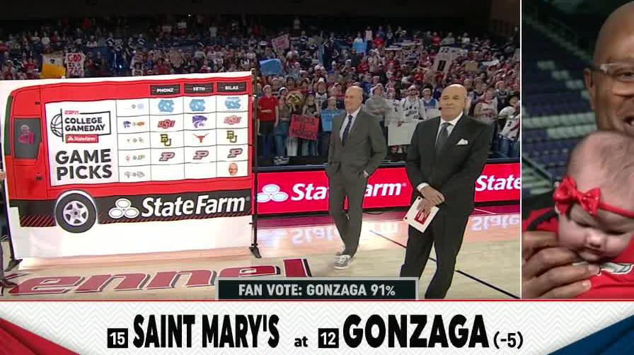 The crew is rocking with Gonzaga Basketball 💯 @PhonzESPN | Seth Greenberg