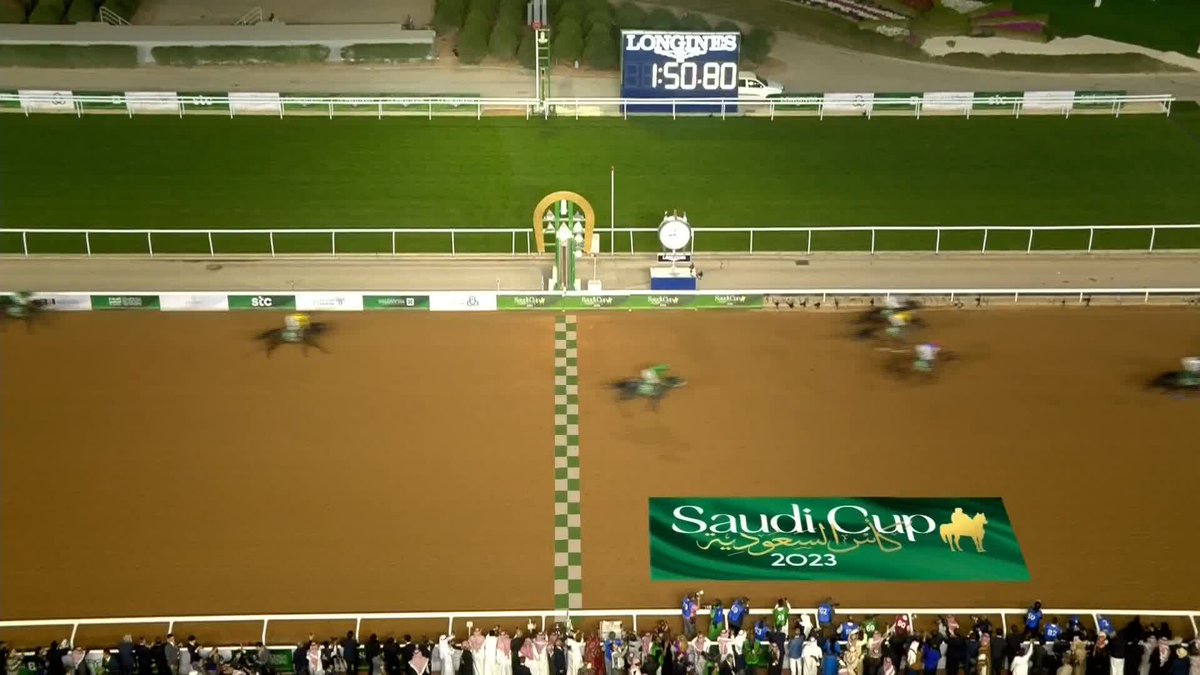 🎌パンサラッサが🇸🇦G1サウジCを逃げ切り⚡️ 💰1着賞金1000万ドルを獲得‼️ 世界のヤハギがまたも歴史的快挙💯 2着に🇺🇸カントリーグラマーが追い込み、🇯🇵ジオグリフとカフェファラオが3着争い、🇯🇵クラウンプライドも5着続く @thesaudicup #TheSaudiCup 🎥Racing TV