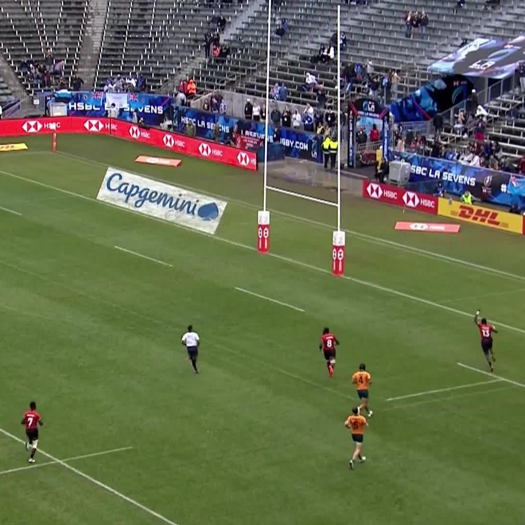 LIFTOFF FOR Shujaa 🚀 Powerful running from Denis Abukuse 🇰🇪 #LA7s | #HSBC7s